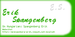 erik spangenberg business card